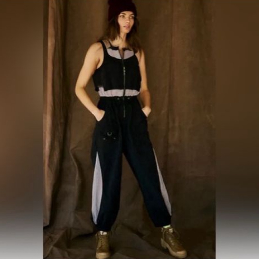 FP Movement by Free People Black and Gray Jumpsuit, NEW